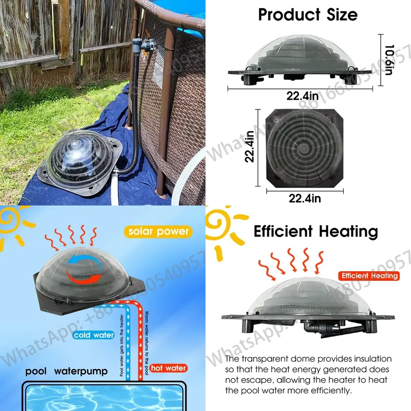 Solar Water Pump - 휴대용 수영장 태양열 난방 시스템 수영장