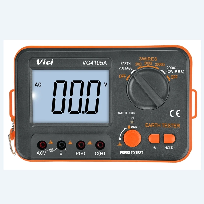 Earthing Grounding Rod - LCD 절연 접지 저항 전압계 피뢰침