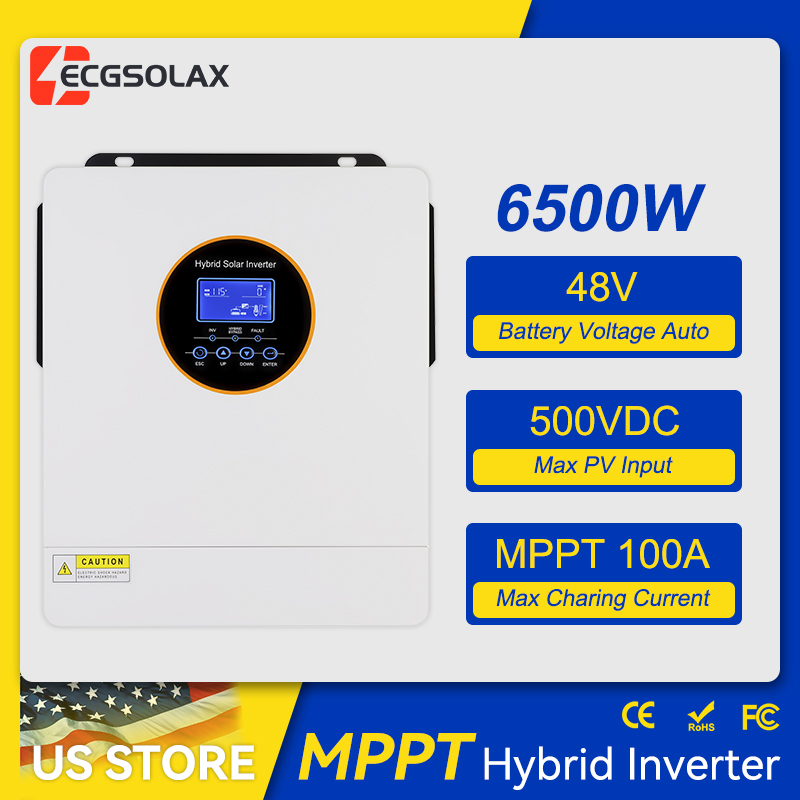Mppt Charge Controller - ECGSILAX 6500W 48V 분할 위상 하이브리드