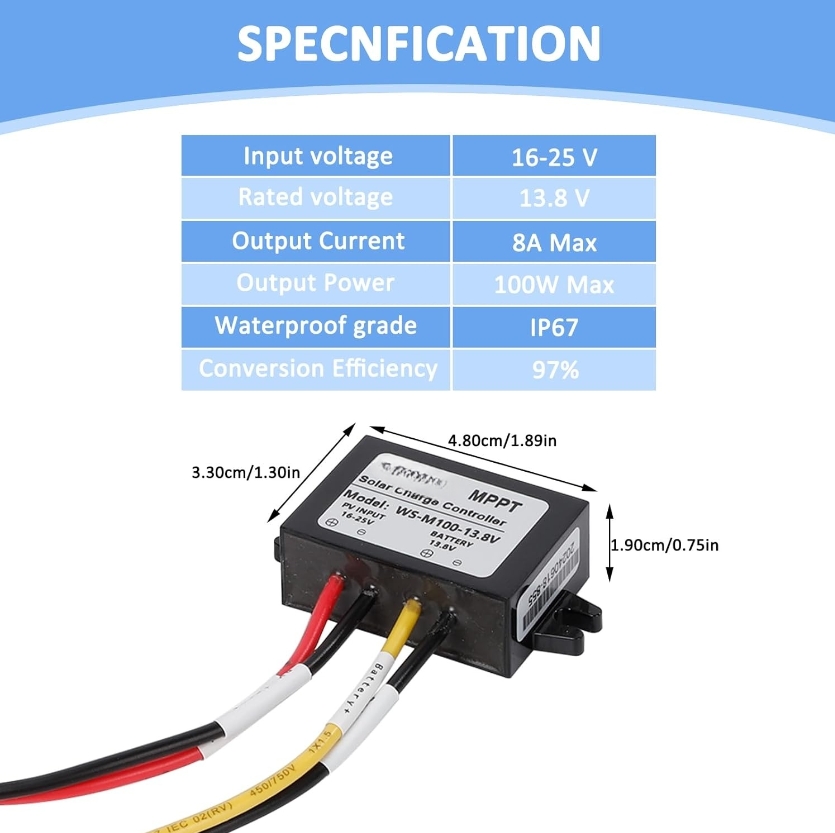 MPPT용 100W 1* 태양광 충전 컨트롤러 WS-M - Mppt Charge Controller 리뷰 및 가격