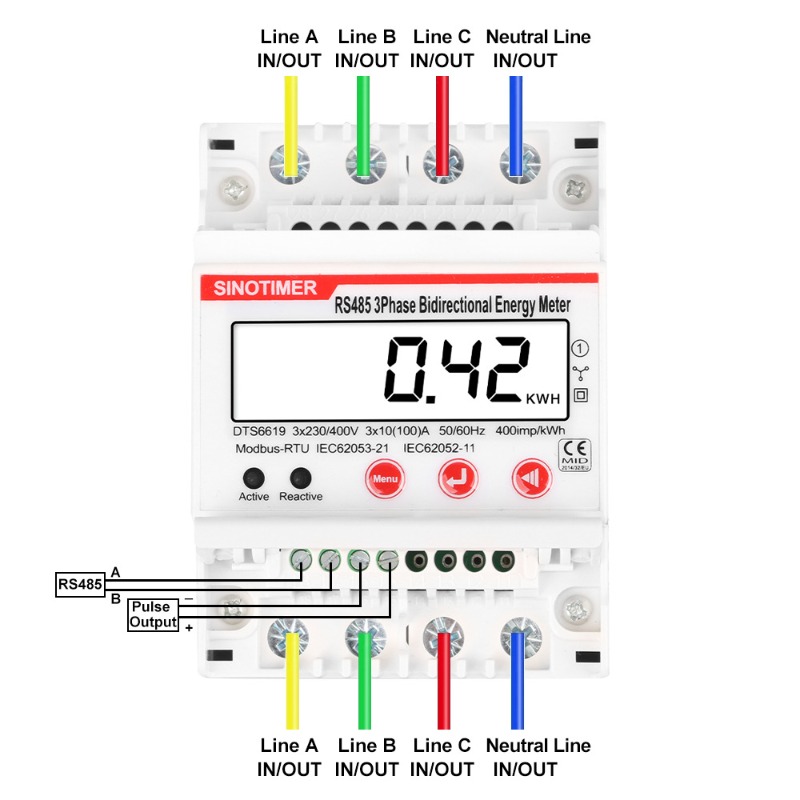 3상 양방향 에너지 미터 4P RS485 Modbus  - Energy Meter Bidirectional 리뷰 및 가격