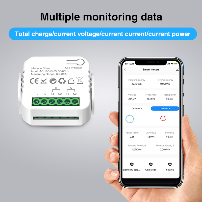 Tuya 스마트 Wifi 지능형 에너지 미터 태양 광  - Energy Meter Bidirectional 리뷰 및 가격