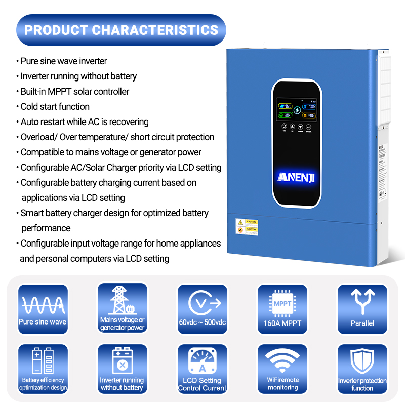 ANENJI 11kw 병렬 하이브리드 태양광 인버터 4 - Mppt Charge Controller 리뷰 및 가격