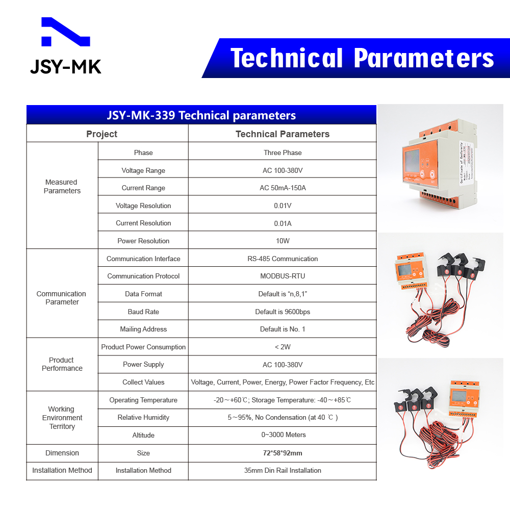 JSY-MK-339 RS485 양방향 측정 150A A - Energy Meter Bidirectional 리뷰 및 가격