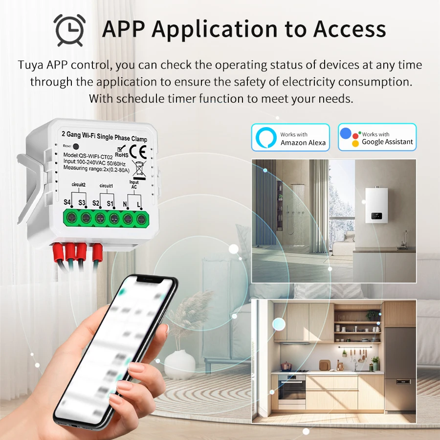 Tuya 스마트 WiFi 태양 광 발전 에너지 미터 8 - Energy Meter Bidirectional 리뷰 및 가격