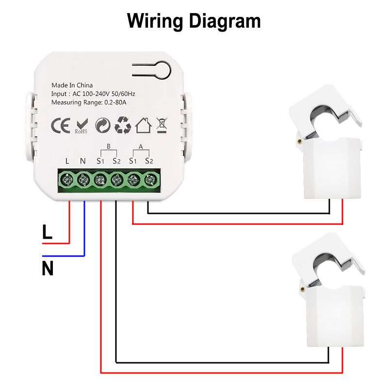 스마트 WiFi 에너지 미터 양방향 1/2 채널 전류  - Energy Meter Bidirectional 리뷰 및 가격