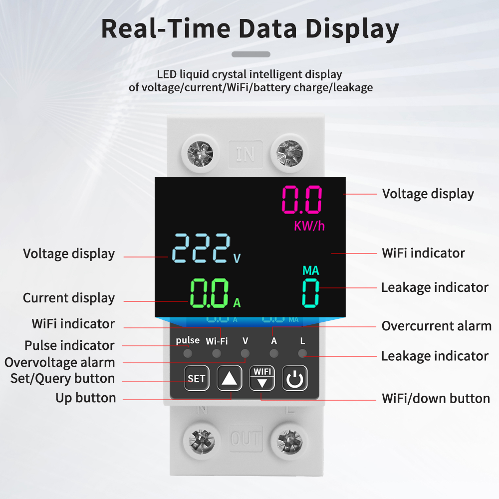 투야 와이파이 디지털 디스플레이 지능형 전류 및 전압계 - Energy Meter Bidirectional 리뷰 및 가격