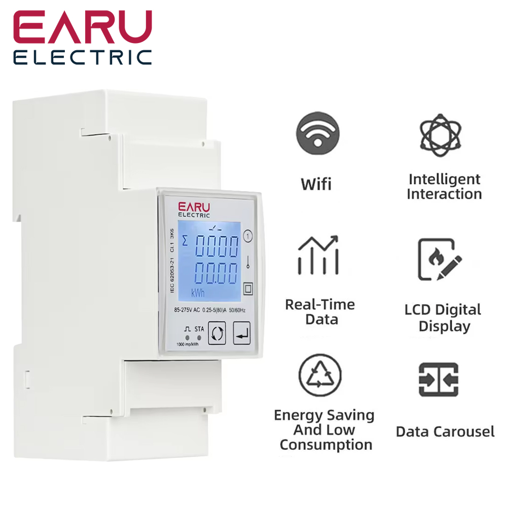 EARU AC 110V 220V 50/60Hz 80A  - Energy Meter Bidirectional 리뷰 및 가격