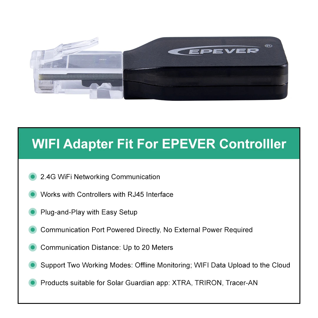 EPEVER WiFi 2.4G RJ45 D WIFI 박 - Mppt Charge Controller 리뷰 및 가격