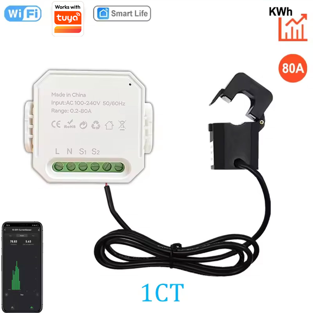 WIFI 스마트 에너지 미터 AC100-240V 1CT - Energy Meter Bidirectional 리뷰 및 가격
