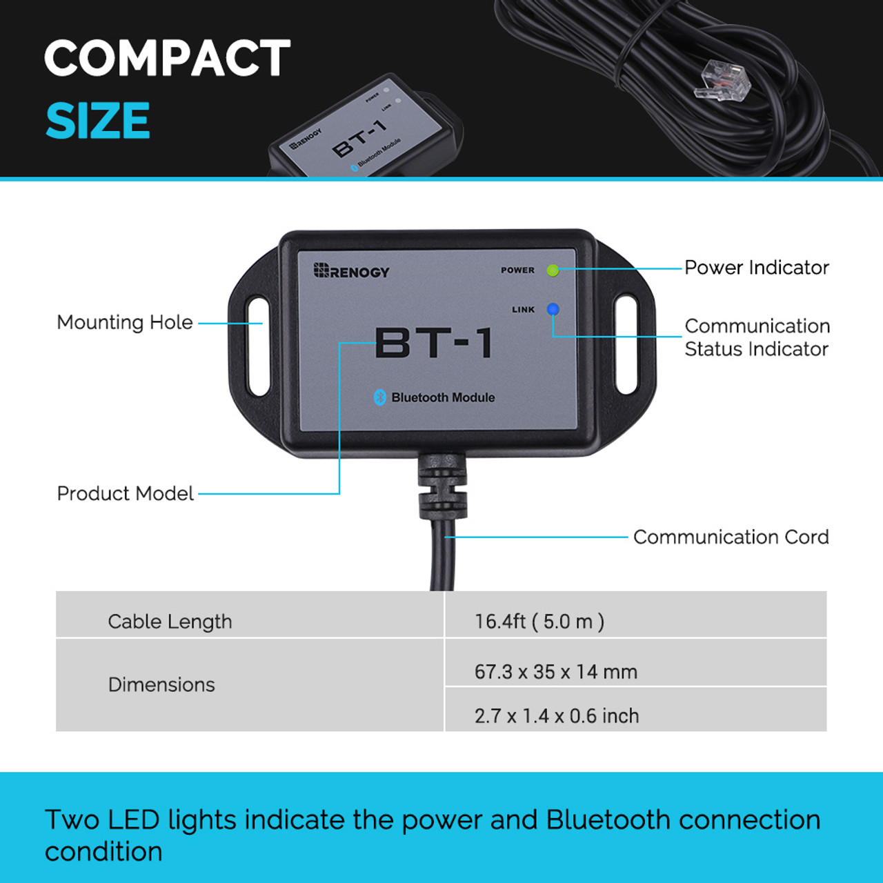 Renogy Bluetooth 모듈 RJ12 통신 포트 - Renogy Controller Rover 리뷰 및 가격