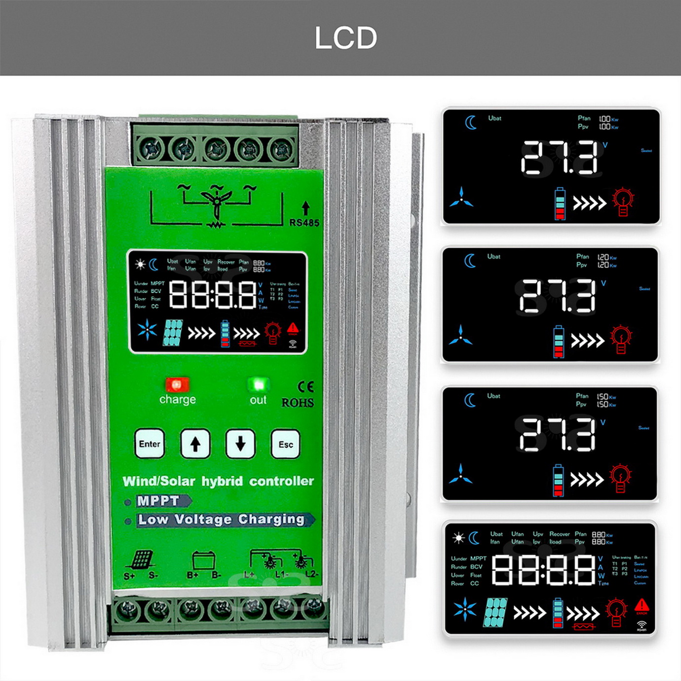 12V 24V 48V 4000W 6KW WIFI 풍력  - Mppt Charge Controller 리뷰 및 가격
