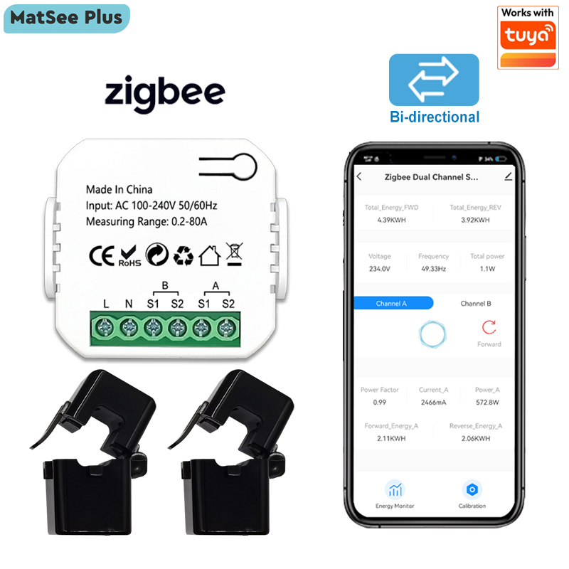 스마트 지그비 에너지 미터 양방향 1, 2채널 전류 센 - Energy Meter Bidirectional 리뷰 및 가격