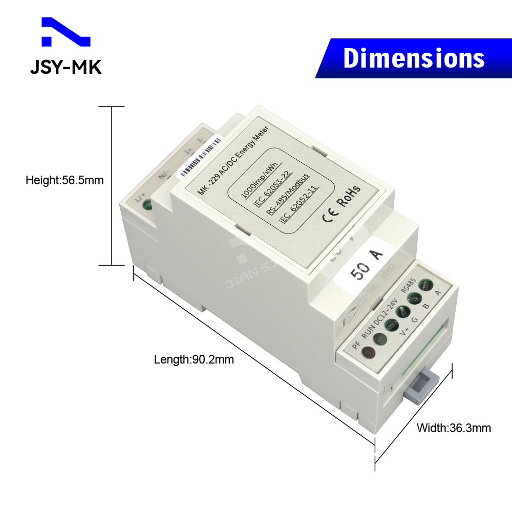 JSY-MK-229 단일 채널 50A 양방향 RS-48 - Energy Meter Bidirectional 리뷰 및 가격